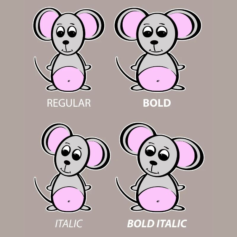 Graphic Designer Mouse - Explication de la typographie