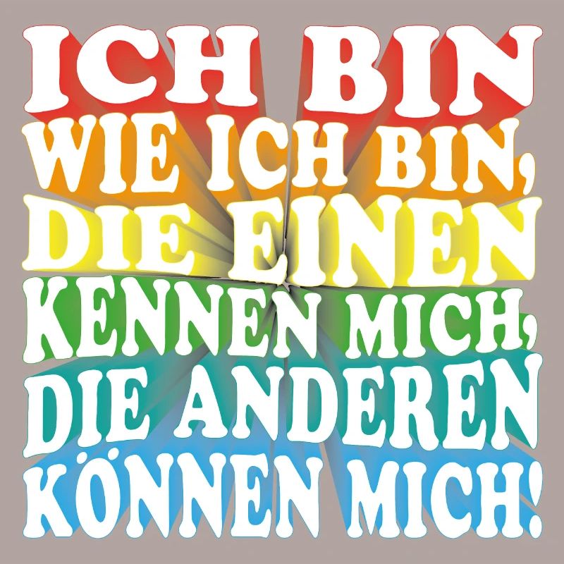Ich bin wie ich bin - Adenauer Zitat in 3D Text