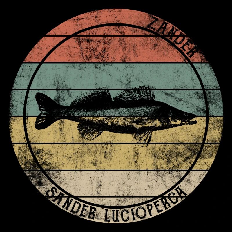 Pikeperch Predatory Fish Retro Vintage