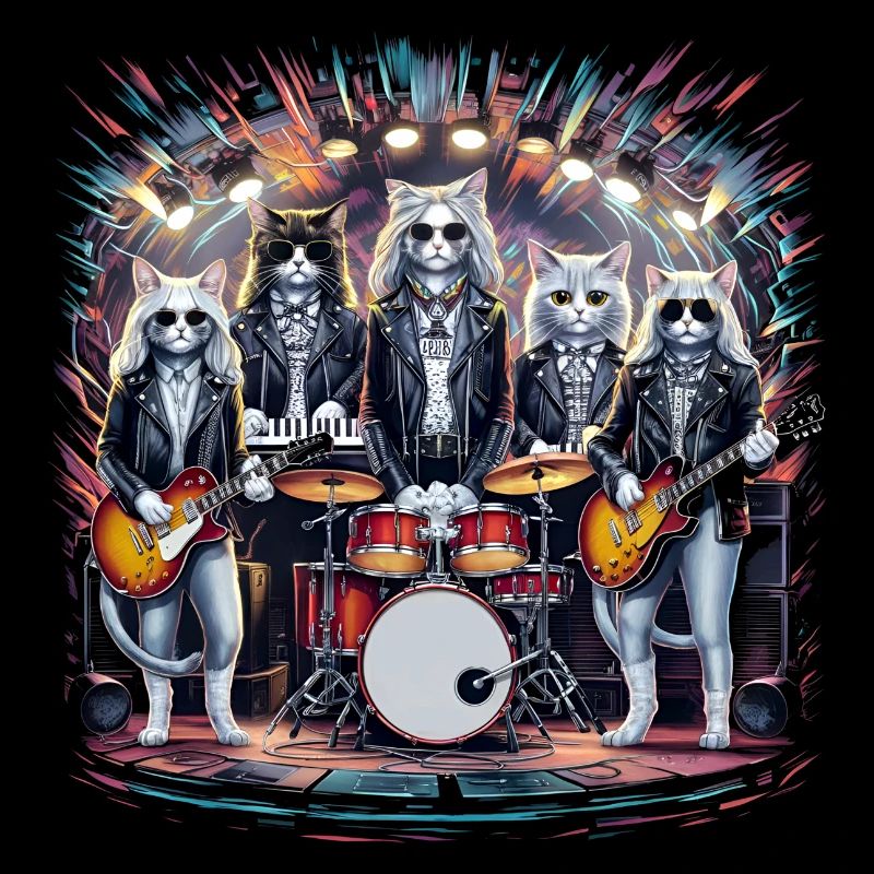 Rockin' Cats Hommage psychédélique