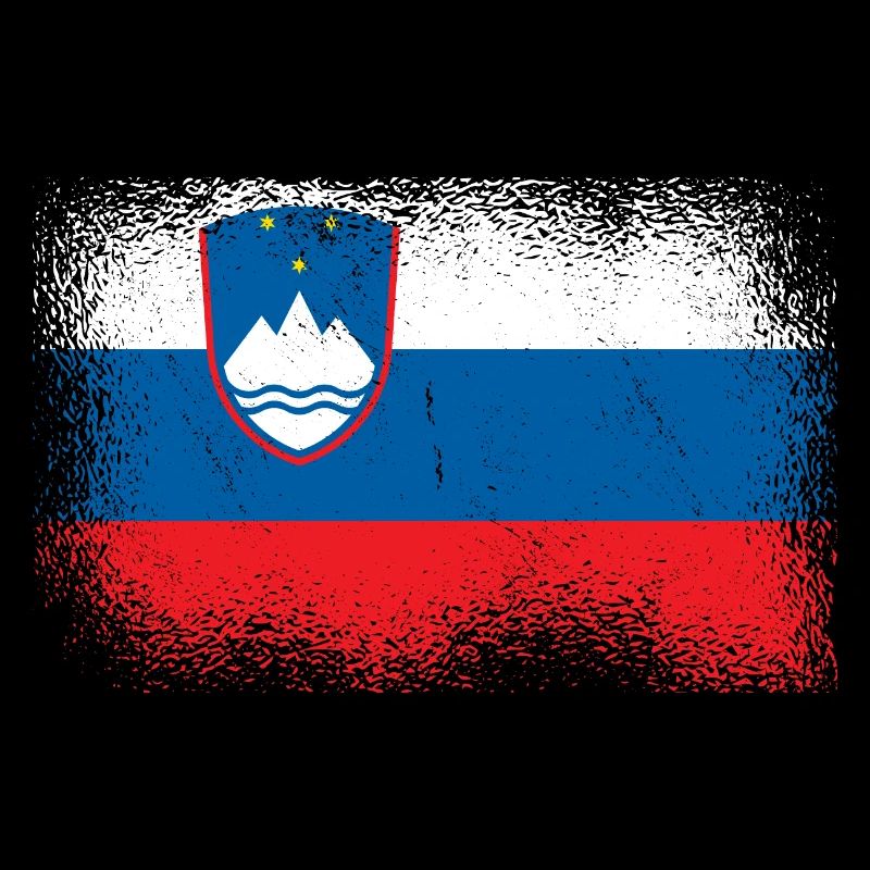 Drapeau de la Slovénie Balkans Drapeau slovène Vintage