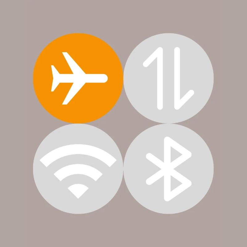 Mode avion du menu rapide
