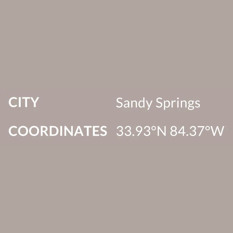 Sandy Springs, Georgia, USA coordinates
