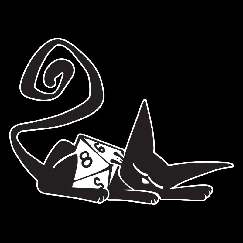 Dice Cat Funny Role Playing Cat RPG