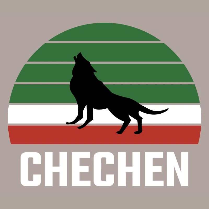 Chechnya Chechen Tschetschenien Borz Wolf Flagge