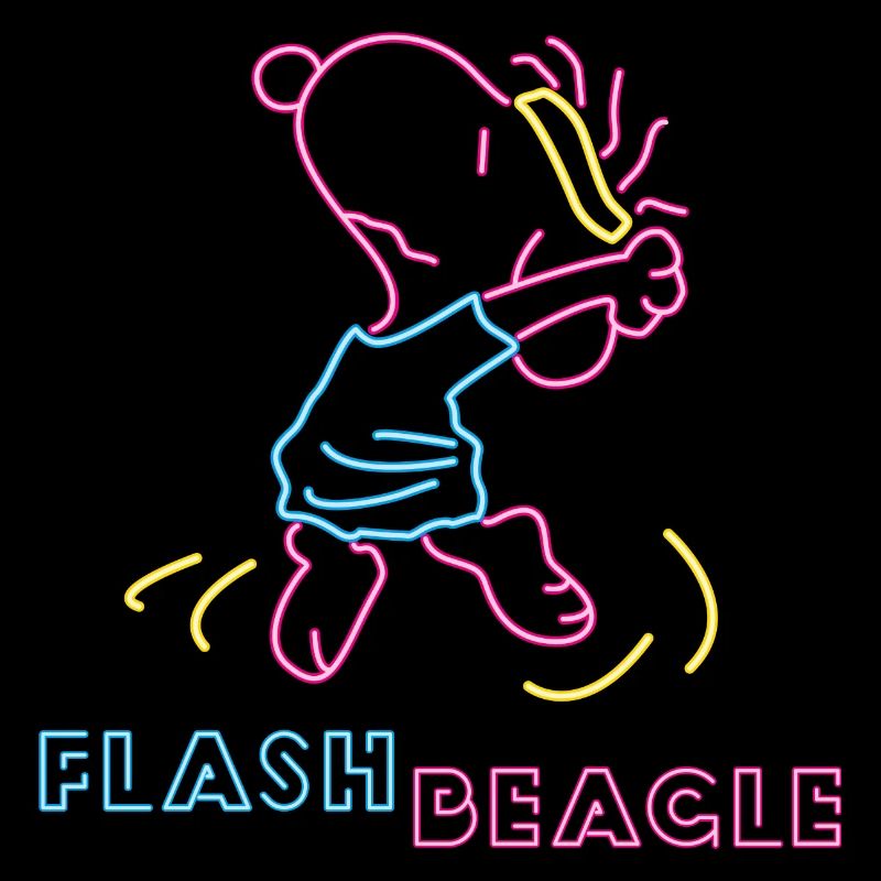 Peanuts Snoopy Flash Beagle Couleurs Neon