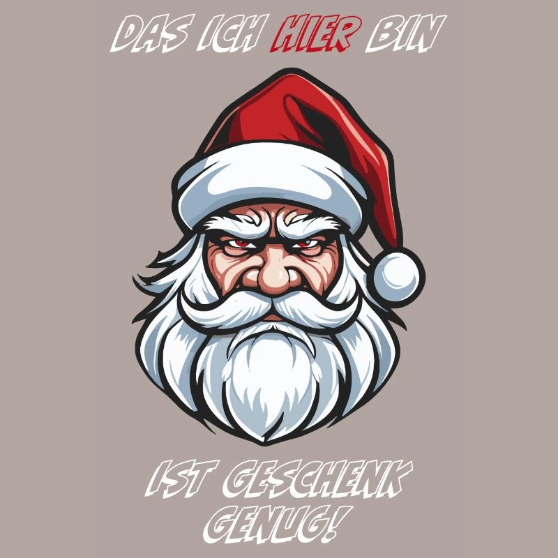 Genervter Weihnachtsmann