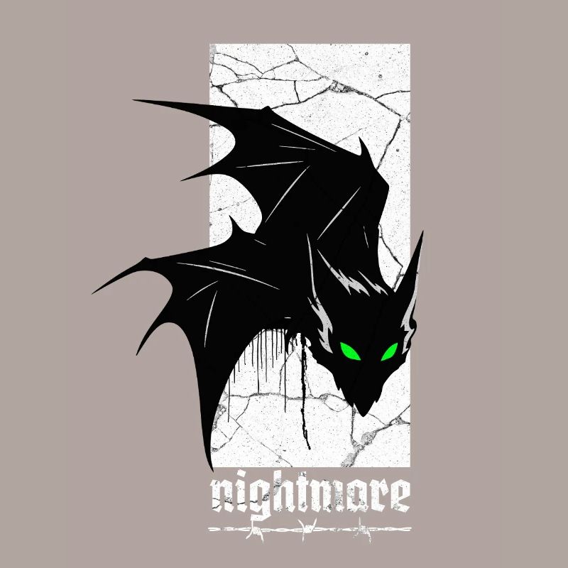 Nightmare Bat – Gothic Horror Vampire Creature Art