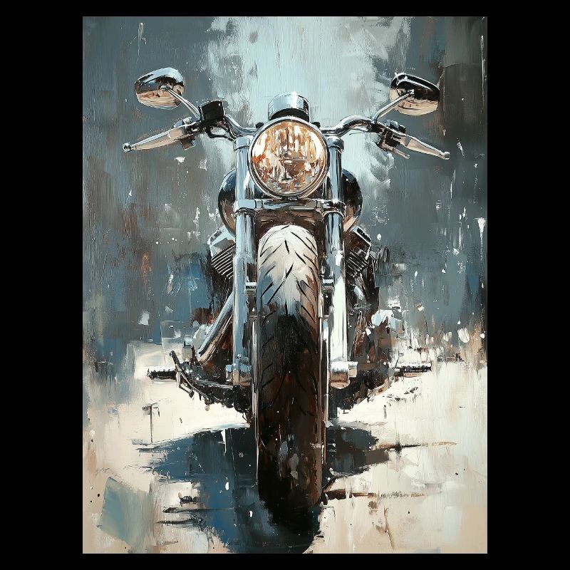 Motorrad Gemälde Leinwand Ölgemälde