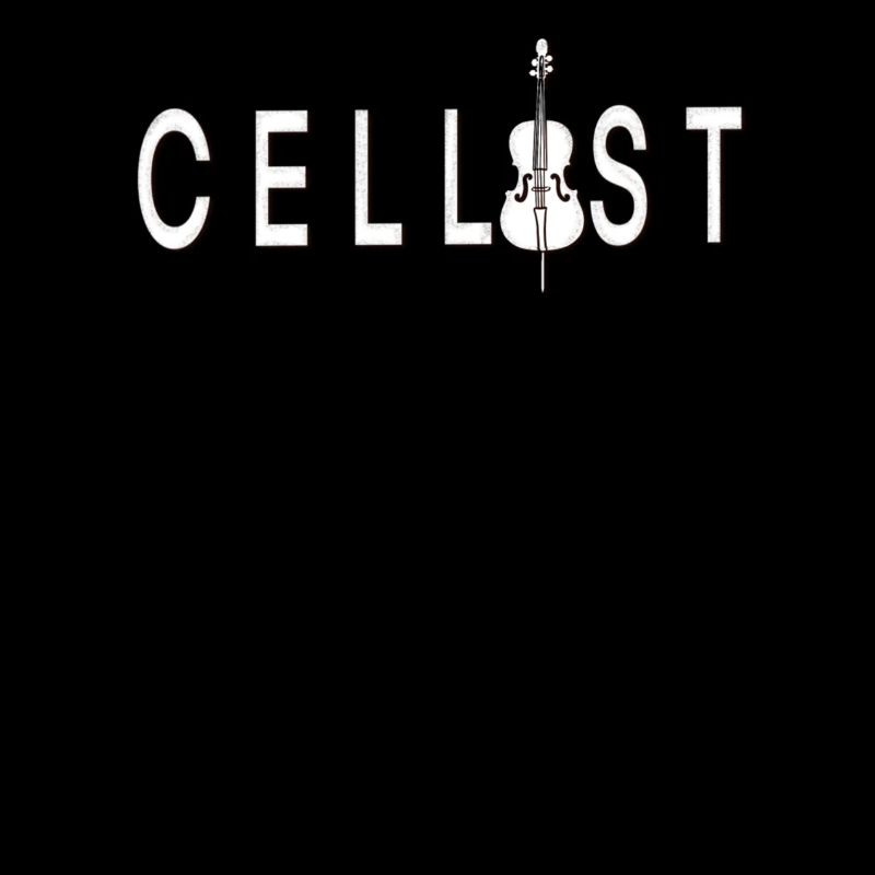 Lettrage de violoncelliste avec violoncelle