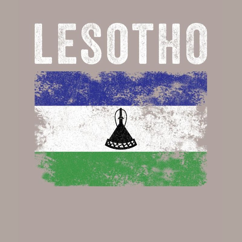 Drapeau du Lesotho en détresse - Drapeau Basotho