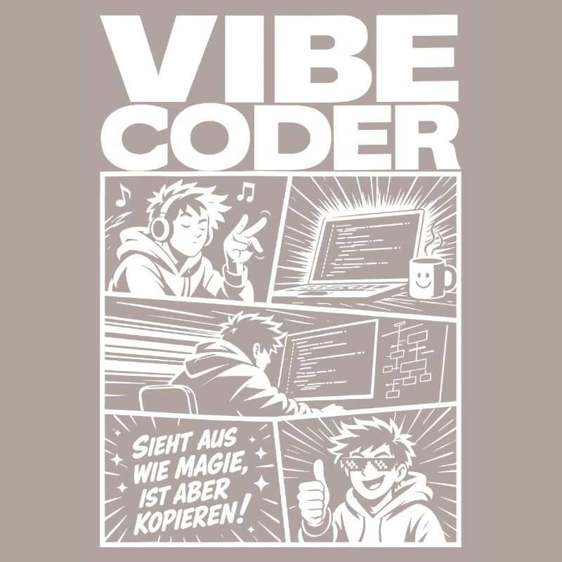 Vibe Coder Magie durch Kopieren Comic