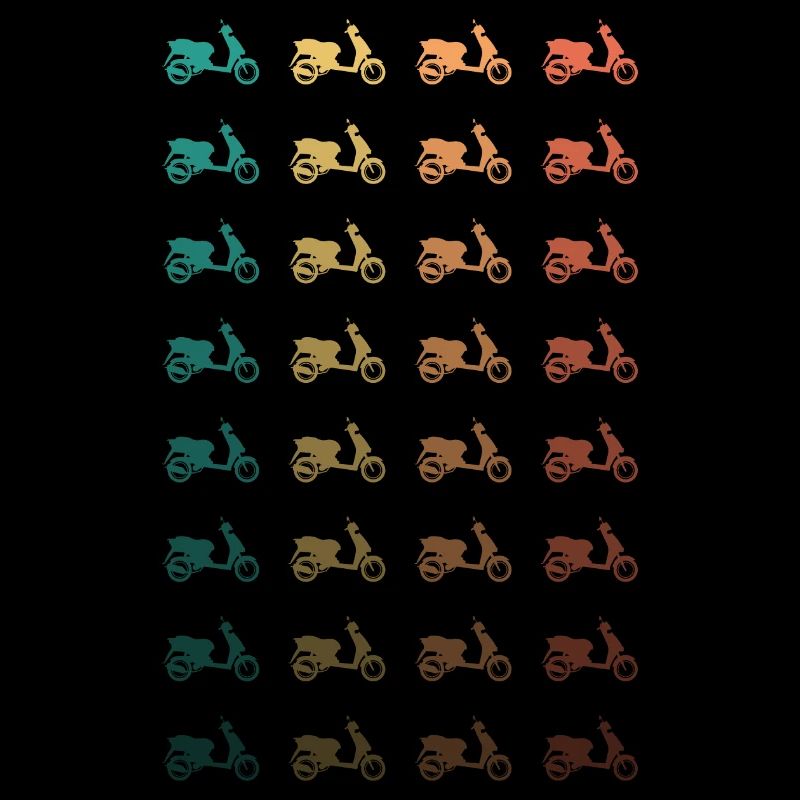 Roller fan vintage pattern style