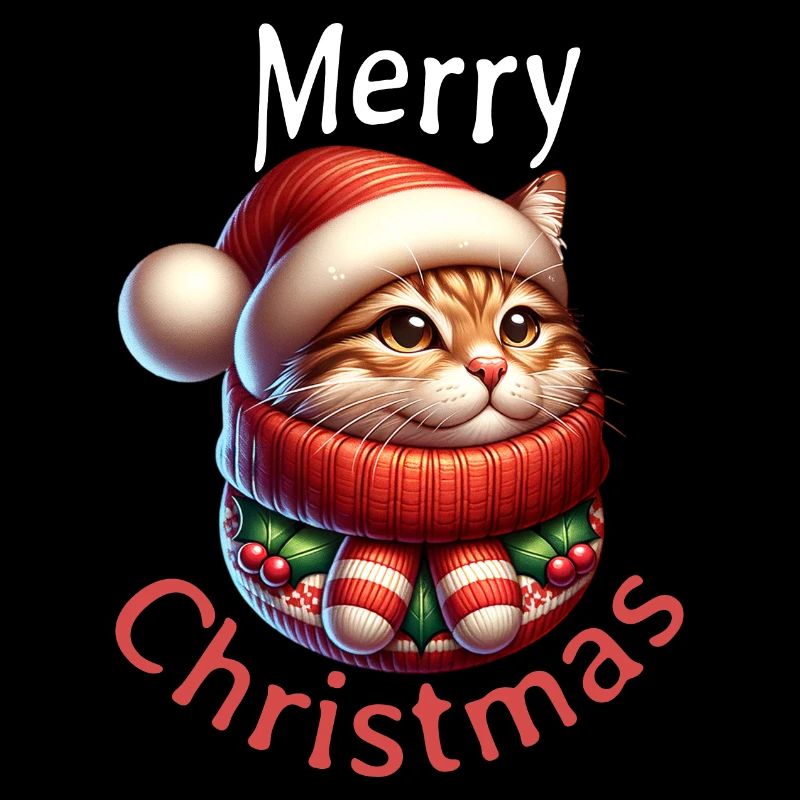 Chat de Noël Joyeux Noël