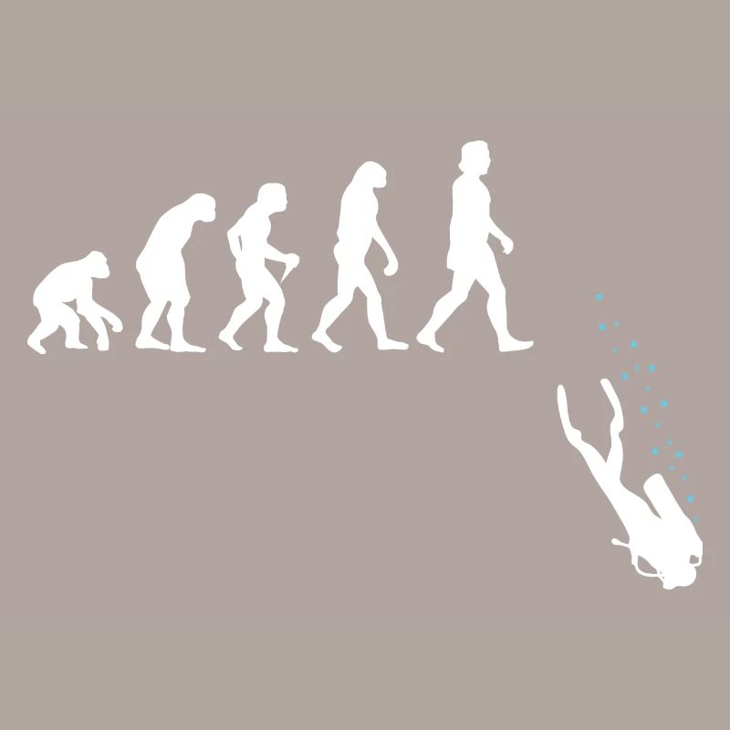 Evolution Tauchen Scuba Diving Taucher Geschenk