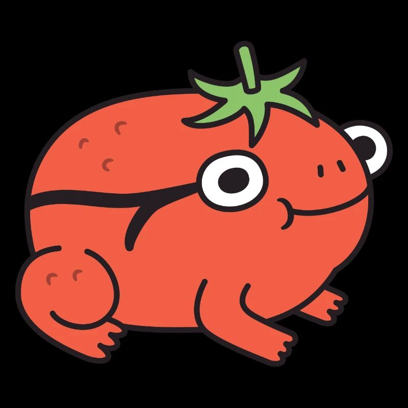 Griffonnage mignon de grenouille de tomate