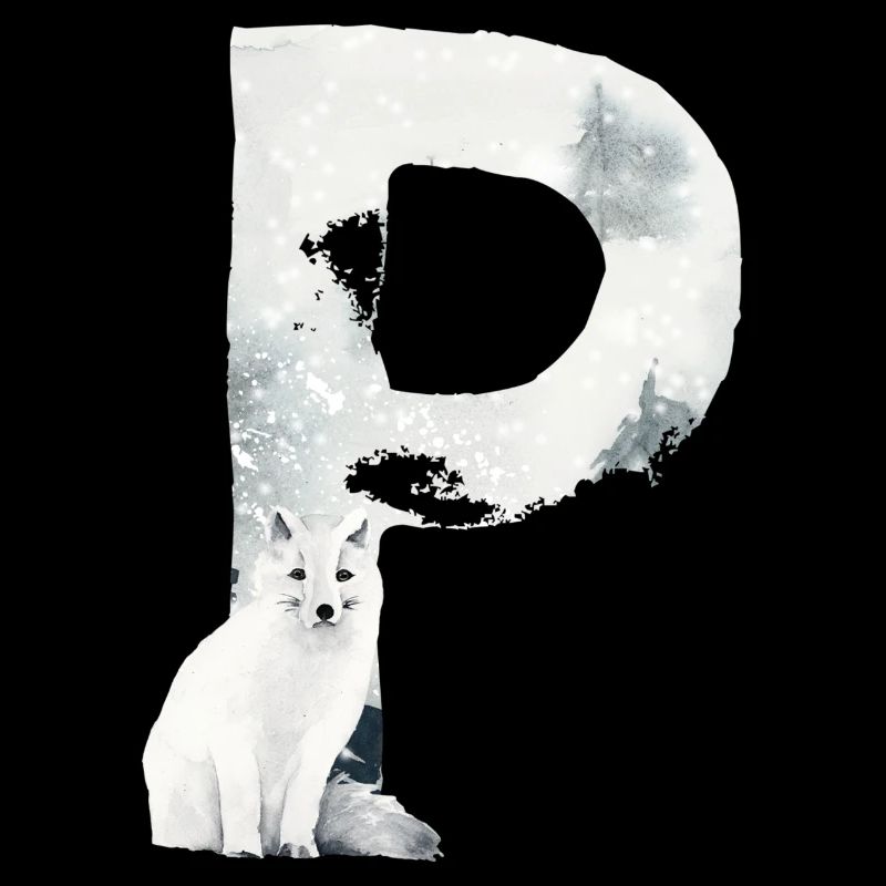 P– dekoratives Schriftzeichen – Winter