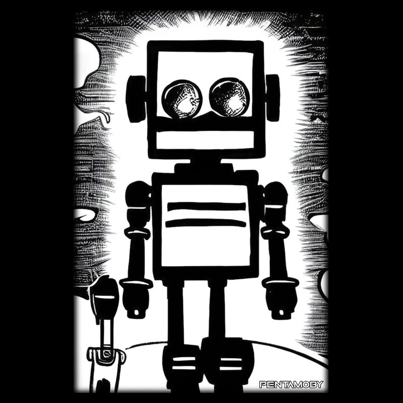Roboter Comic Zukunft Cyborg Maschine Technik
