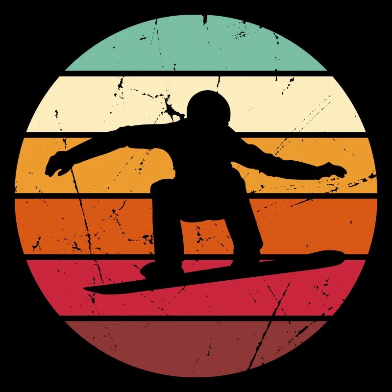 Snowboard Vintage Snowboarder Geschenk