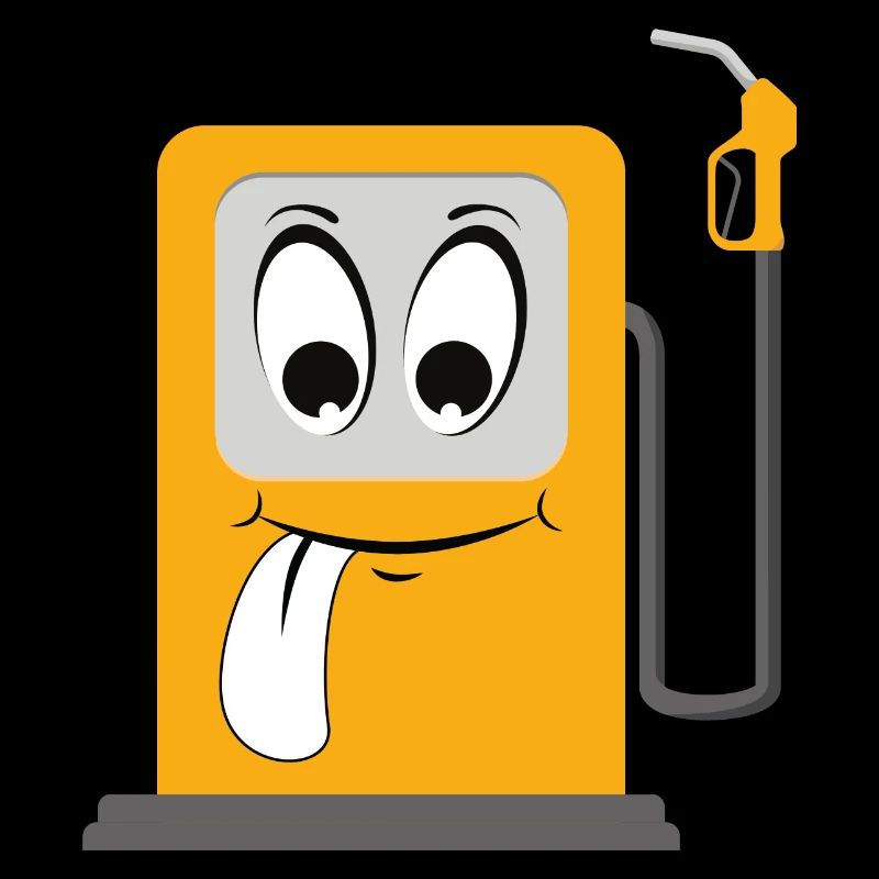 Bande dessinée visage station-service
