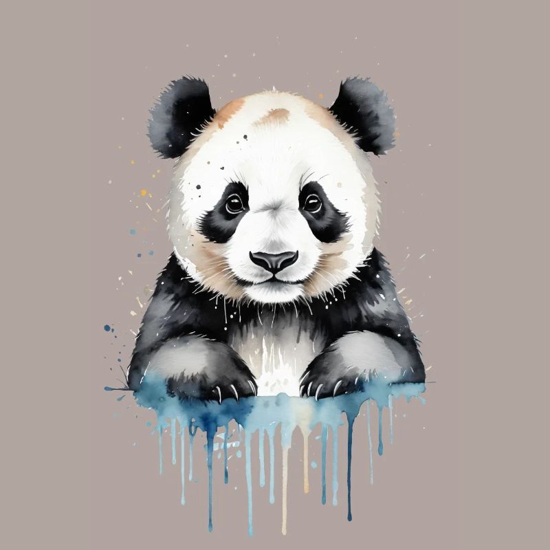Verspieltes Panda Aquarell
