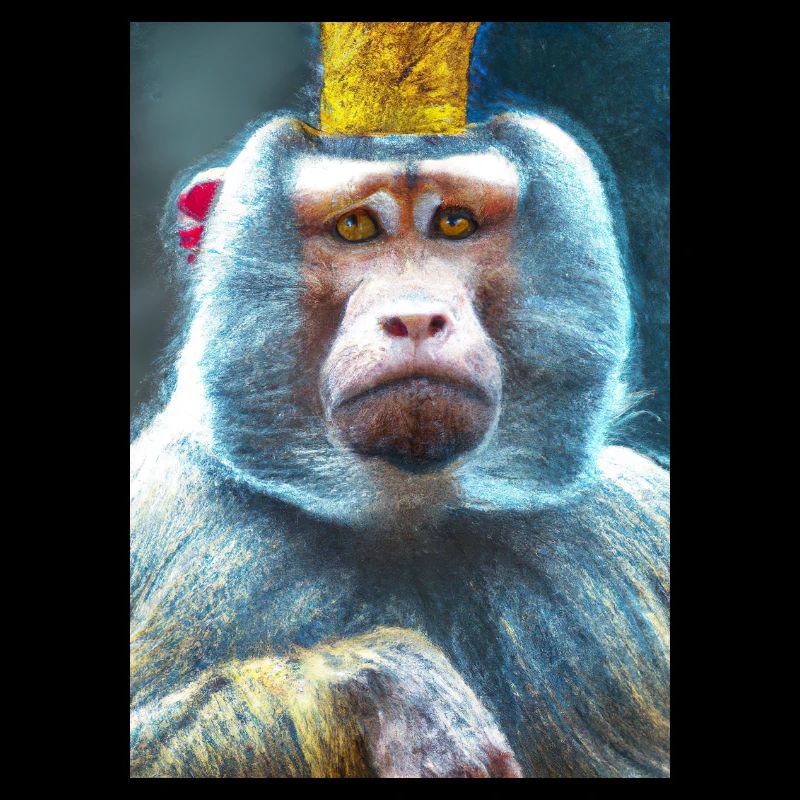 Affe mit Krone