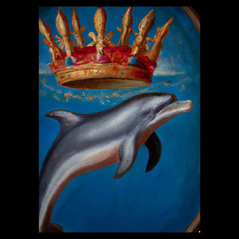 Delfin mit Krone
