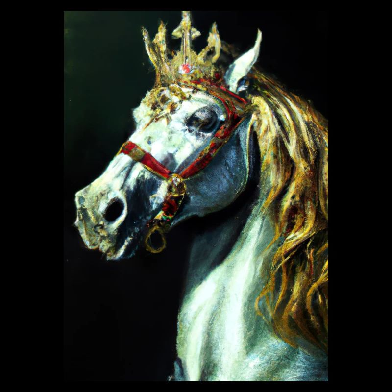 Pferd mit Krone