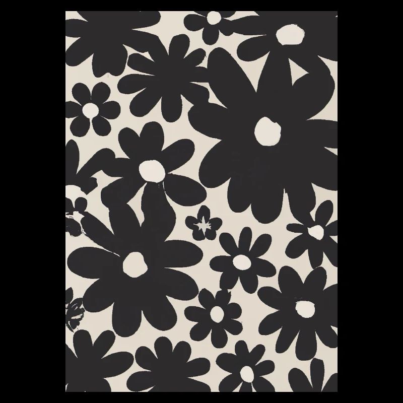 Schwarze Blumen-Muster