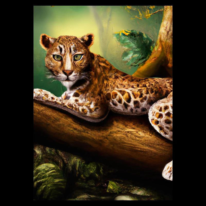 Leopard liegt auf Baum