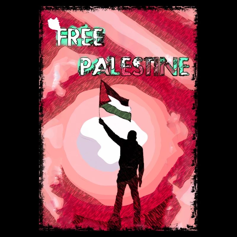 Drapeau de la Palestine libre P5