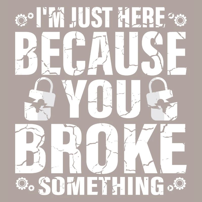 I'm Here Because You Broke Something Computer Tech