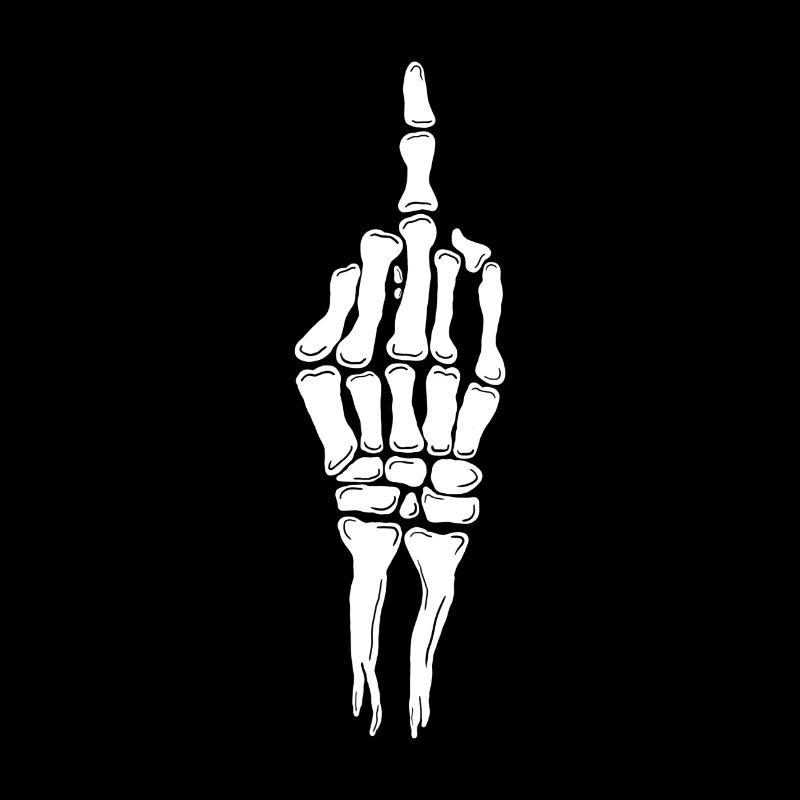 Skeleton middle finger