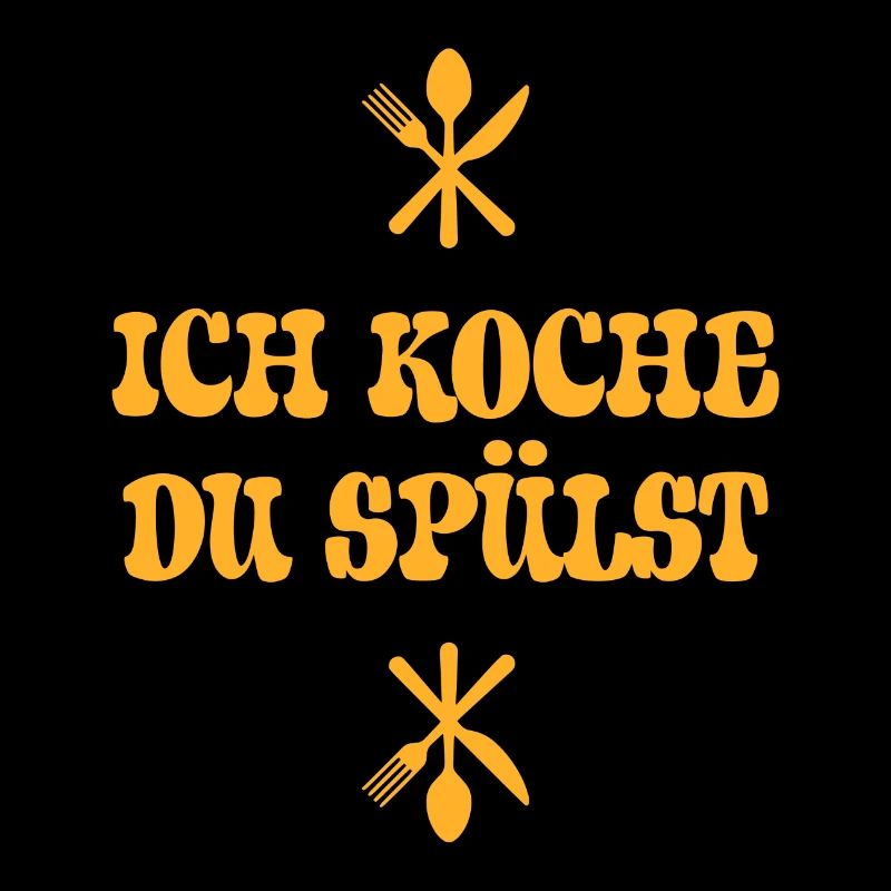 Ich koche du spülst Chef Kochen Spruch Geschenk