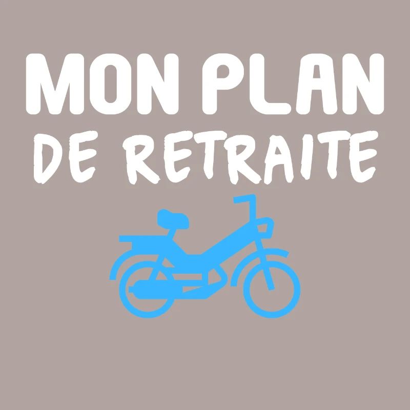 Mon plan de retraite. mobylette bleue