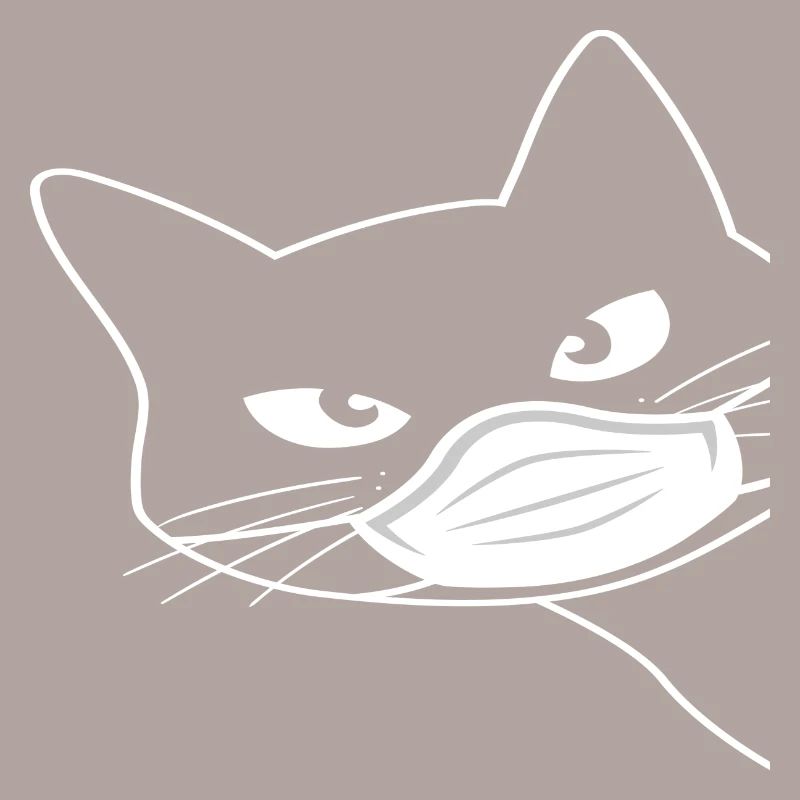 Chat mignon avec protège-dents