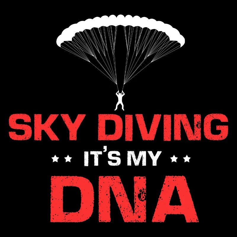 Sky Diving It's My DNA Cool Retro Funny Sky Diver