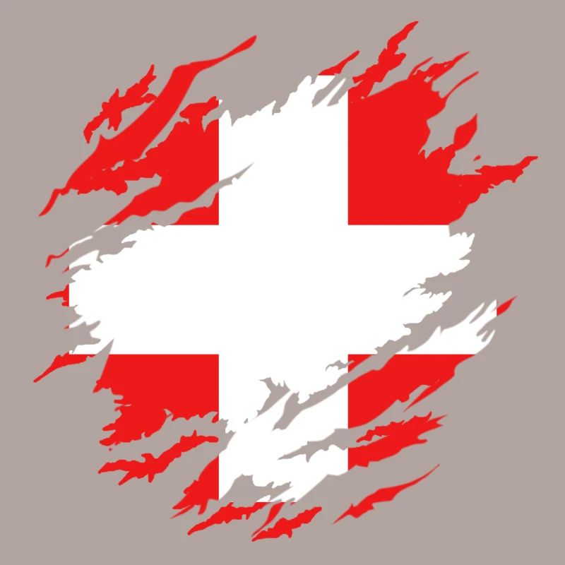 Schweizer Flagge unter Zerrissen