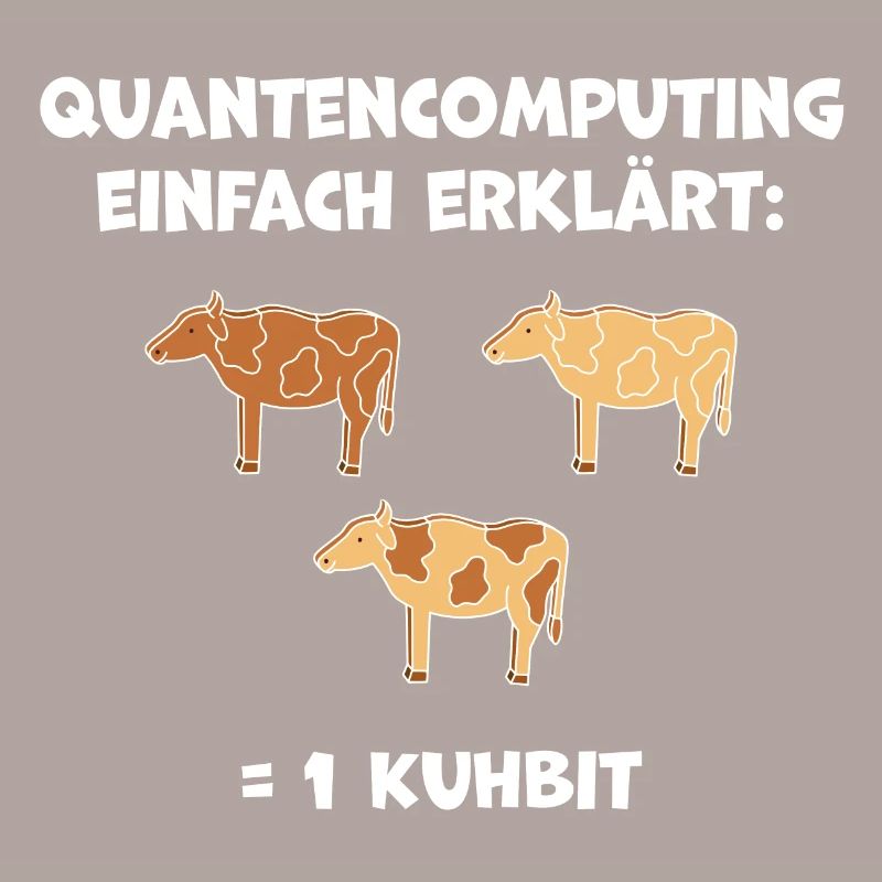 Quantencomputing mit Kühen Lustig Geschenk Kuhbit