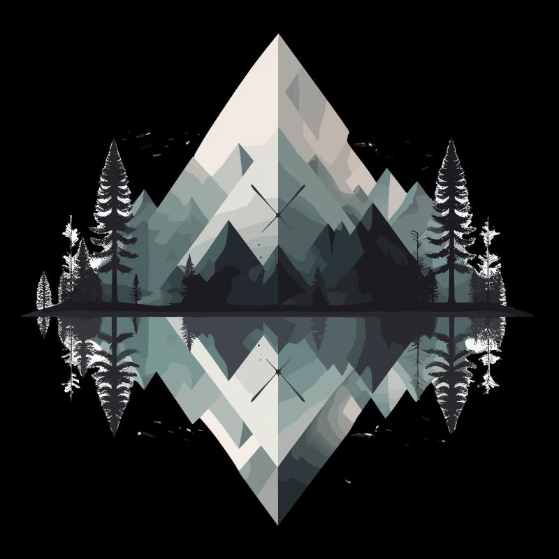Minimalistische Berge