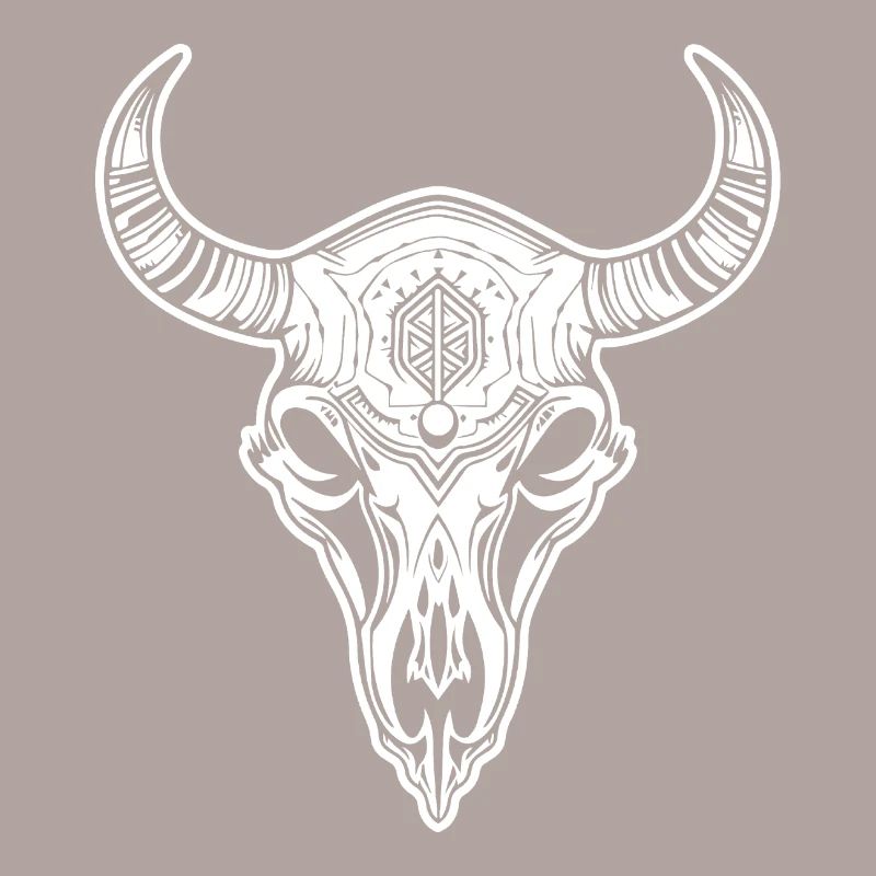 Kuh Schädel Boho
