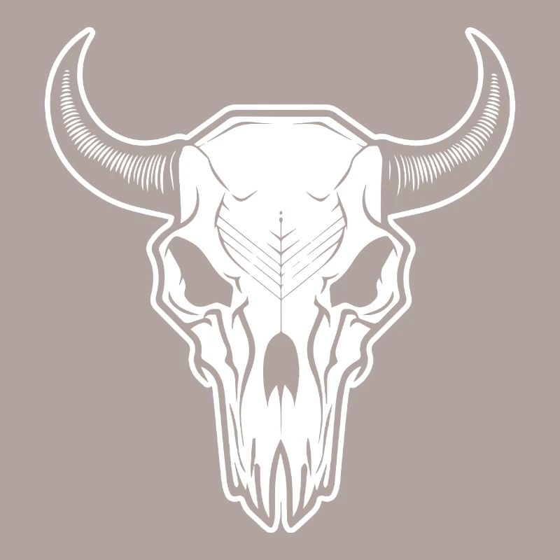 Kuh Schädel Boho
