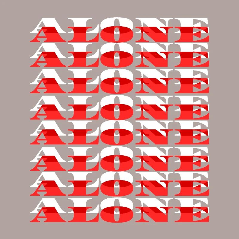 Alone - Weiß/Rot