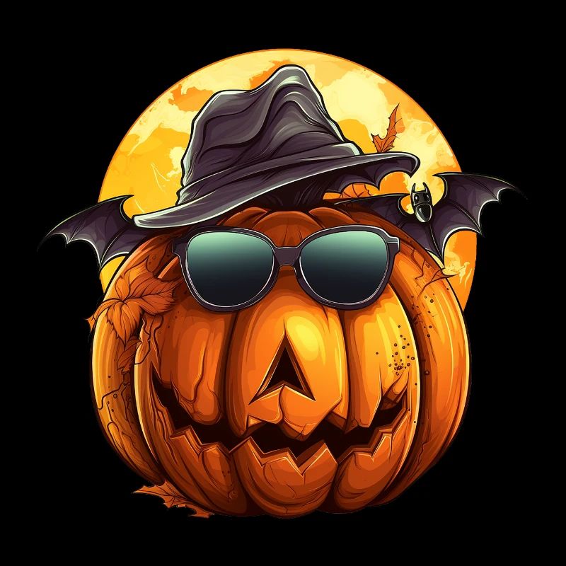 Cooler Halloween Kürbis mit Sonnenbrille