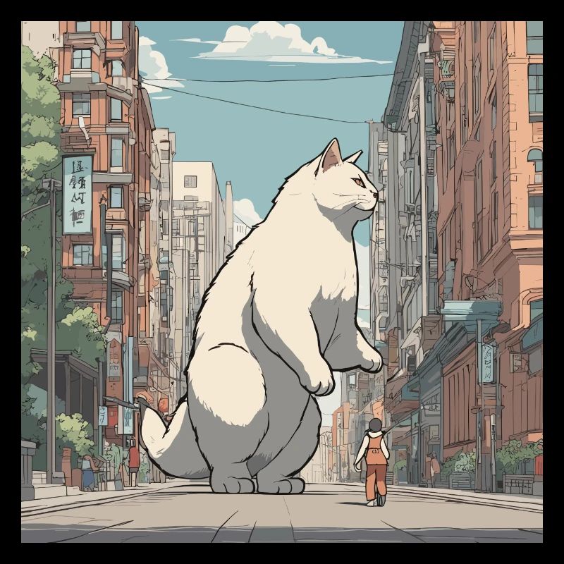 Chat géant au Japon