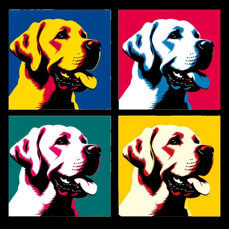 Pop Labrador Retriever chien Portrait - Portrait d’animal de compagnie