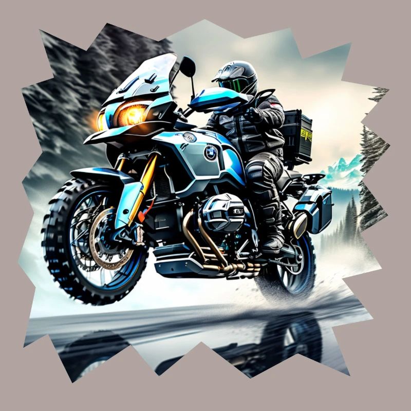 Motorcycle wet road surface