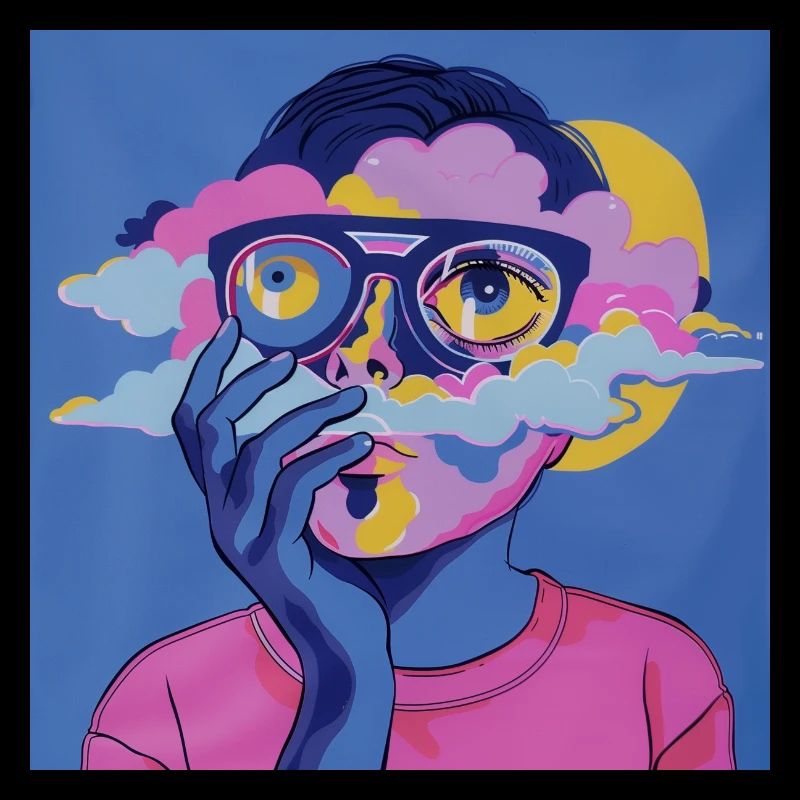 Visage psychédélique