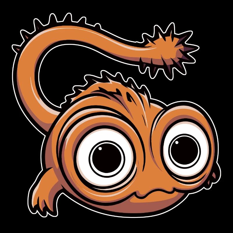 Drôle de petit monstre avec de grands yeux