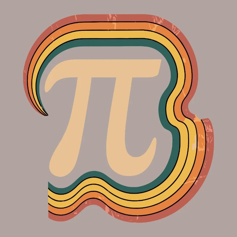 Conception rétro de symbole Pi pour Pi Tag